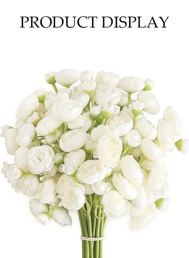 DUNISO زهور صناعية، باقات زهور الكاميليا المزيفة، زهور حرير محاكاة، زهور مزيفة زخرفية DIY، متينة، سهلة العناية، لفندق، منزل، مكتب، مطبخ، زفاف، ديكور مزرعة - Image 4