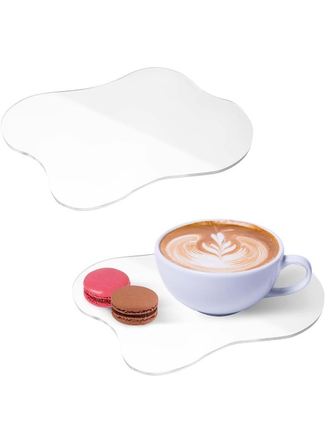 TPGP 2pcs Cup Coasters, Transparent Acrylic Coasters Clear Cloud Coasters Irregular Cup Mats for Desk Coffee Mug Pad Table Coasters for Office Dining Table Kitchen Bar - Image 1