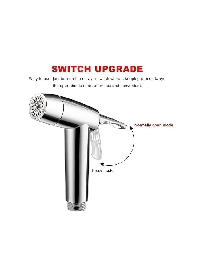 The Bros Bidet Sprayer Head, 2 mode Bidet Hand Shower, Stainless Steel Handheld Bidet Sprayer, Bathroom Sprayer, for Kitchen and Toilet Cleaning - Image 5