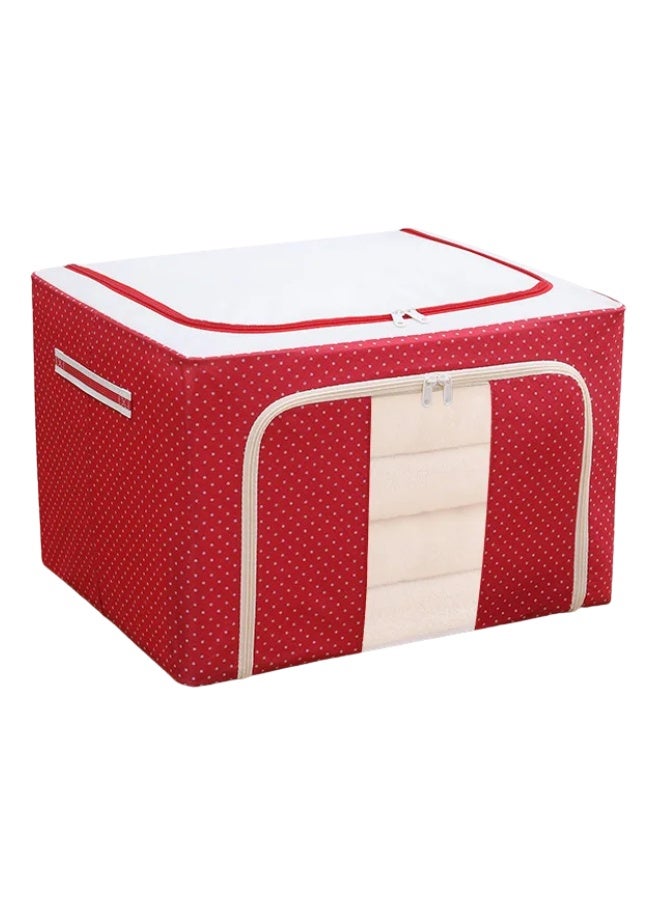 Clothes Storage Bins with Metal Frame，Foldable Storage Bins with Lids Zipper Clear Window Reinforced Handles，Stackable Storage Box Organizer for Clothing Bedding, 66L - Image 2