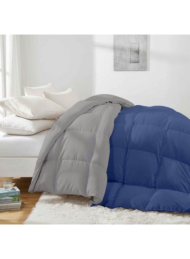 Razzai Razzai 500 GSM Winter Comforter Premium Collection Quilted Revesible microfiber Comforter (92" x 106" Inches/233cm x 269cm) - King Size Comforter|Silver/Medium Blue| TC - 400  - Image 3