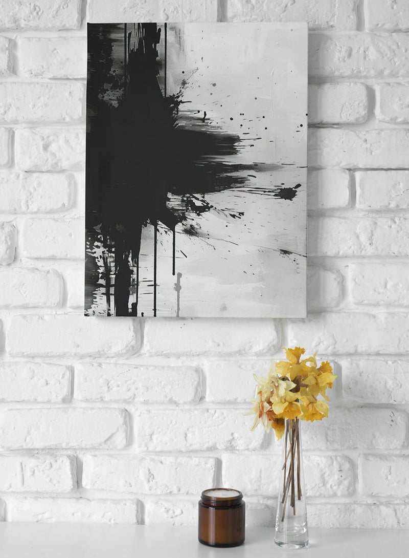 مودكلاس لوحة جدارية تصميم تجريدي بإطار خشبي - Image 2