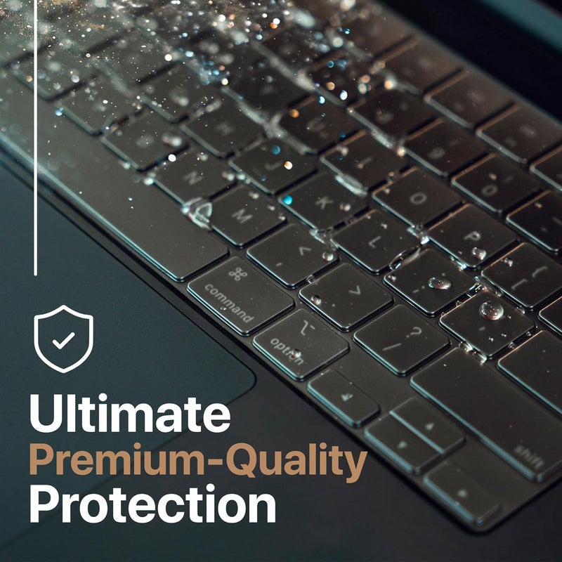 Raya غطاء لوحة مفاتيح لجهاز ماك بوك إير 13 بوصة 2025-2021 [A3240 A3113 A2681] و ماك بوك إير 15 بوصة 2025-2021 [A3241 A3114 A2941] واقي لوحة مفاتيح مضاد للغبار (TPU رمادي اللون)  - Image 4