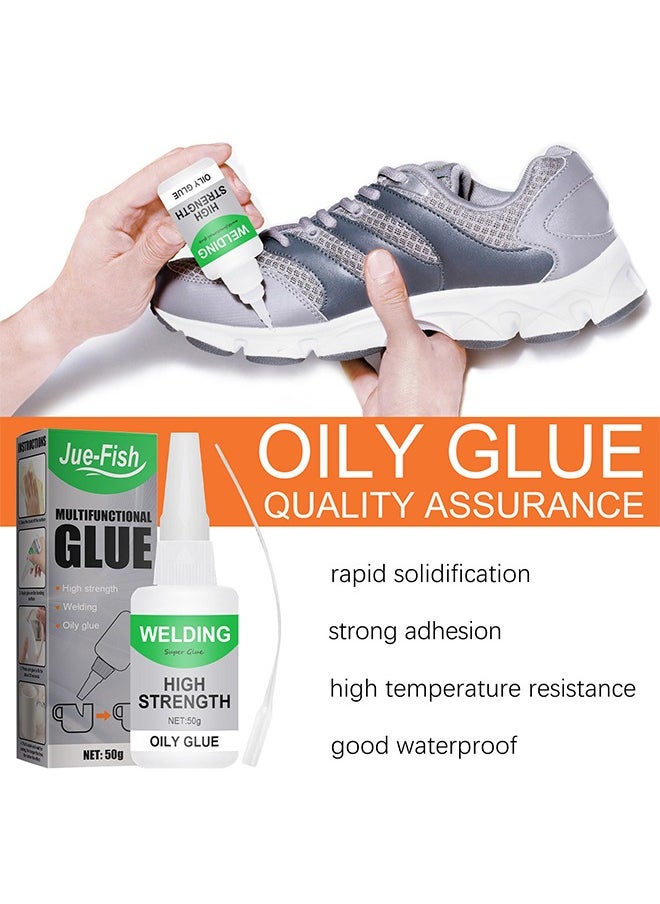 JUE-FISH Multifungtional Glue-Strength Oily Glues, Multifunctional Powerful Universal Glue, Clear Oily Glue For Metal, Plastic, Wood, Ceramics, Leather, Glass (50 Grams/Bottle)  - Image 2