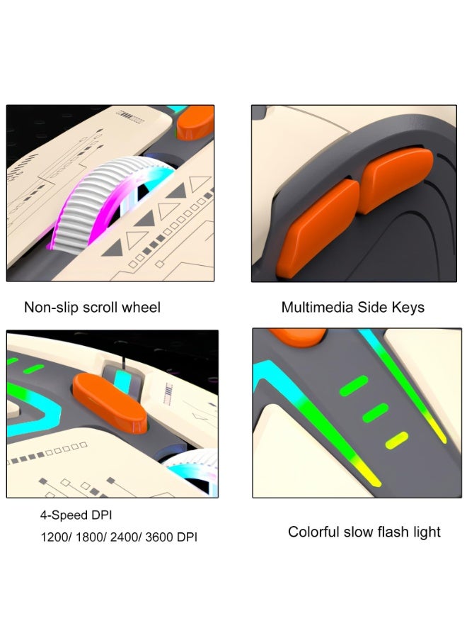 general Wired Gaming Mouse with 4 DPI Adjustable Colorful Light Mechanical Side Buttons Ergonomic Design Optical Sensor for PC Laptop Home Office Gamer - Image 2