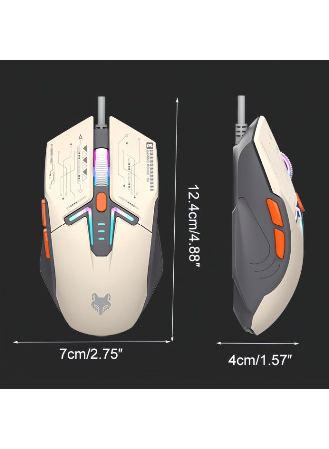 general Wired Gaming Mouse with 4 DPI Adjustable Colorful Light Mechanical Side Buttons Ergonomic Design Optical Sensor for PC Laptop Home Office Gamer - Image 4