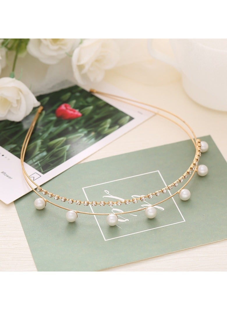 Loquat Small Niche Retro High-End Pearl Headband