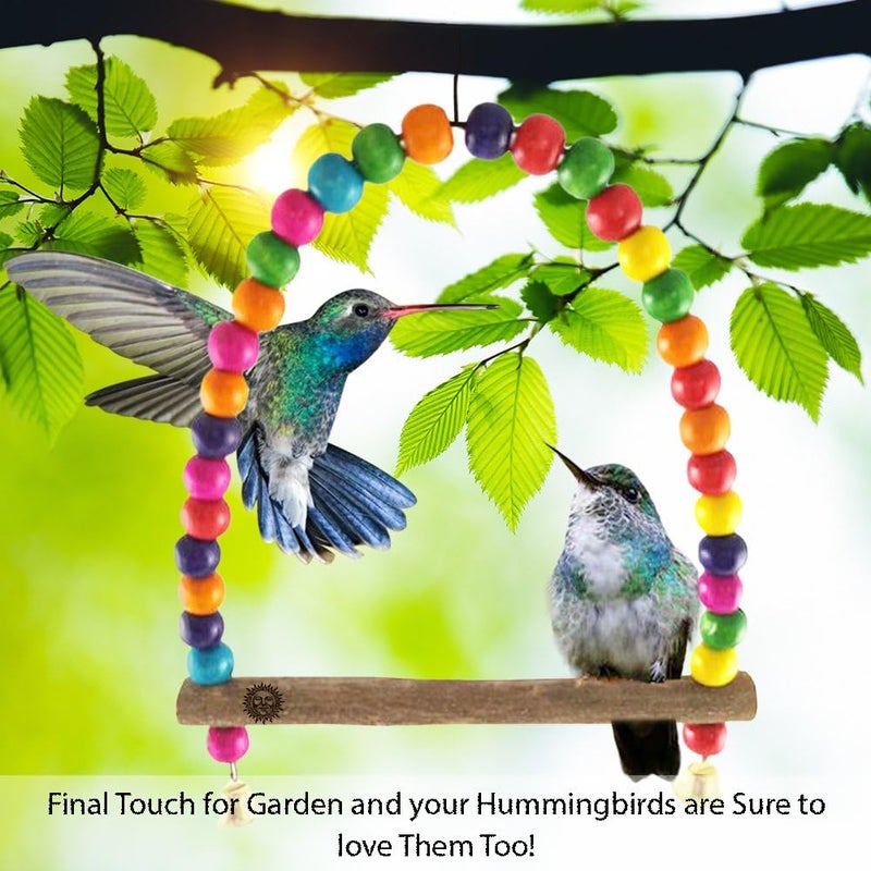 SunGrow Hummingbird Swing Perch, 6” x 8.5”, Wooden Dowel Makes for Resting Spot, 1-Piece - Image 3
