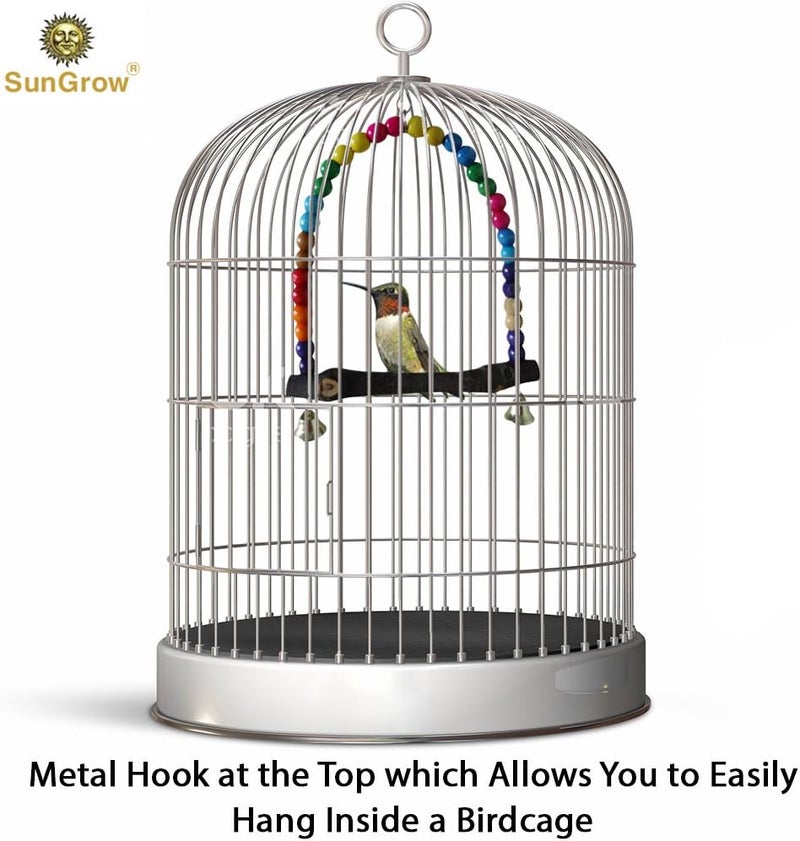 SunGrow Hummingbird Swing Perch, 6” x 8.5”, Wooden Dowel Makes for Resting Spot, 1-Piece - Image 4