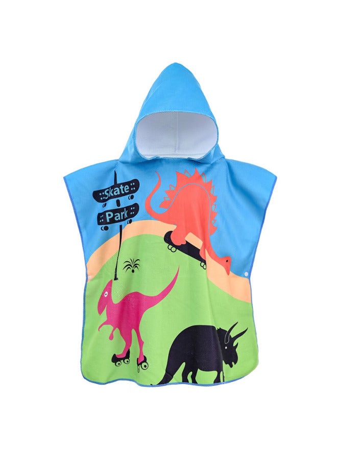 SHARP Children's Bath Towel Cape Hooded Cartoon Printed Towel Baby Home Bath Water Absorbent Windproof Warm Bathrobe - Image 1