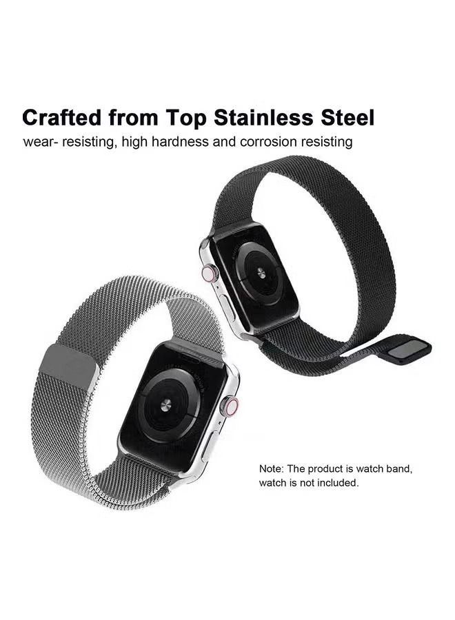 إيف سوار عصري من Milanese متوافق مع Apple Watch 6 5 من الفولاذ المقاوم للصدأ 42 مللي متر 44 مللي متر Iwatch Series إكسسوارات سوار WatchBand ذهبي وردي - Image 2