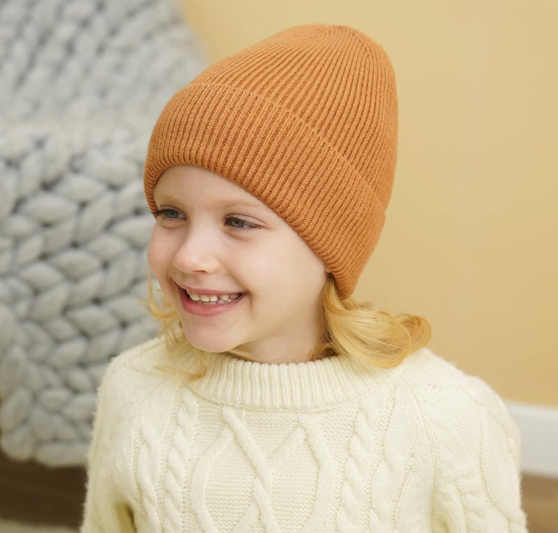 Connectyle Kids Beanie Hat Warm Winter Hats for Boys Girls Fleece Lined Knit Kids Hat for Ages 1-5 - Image 3