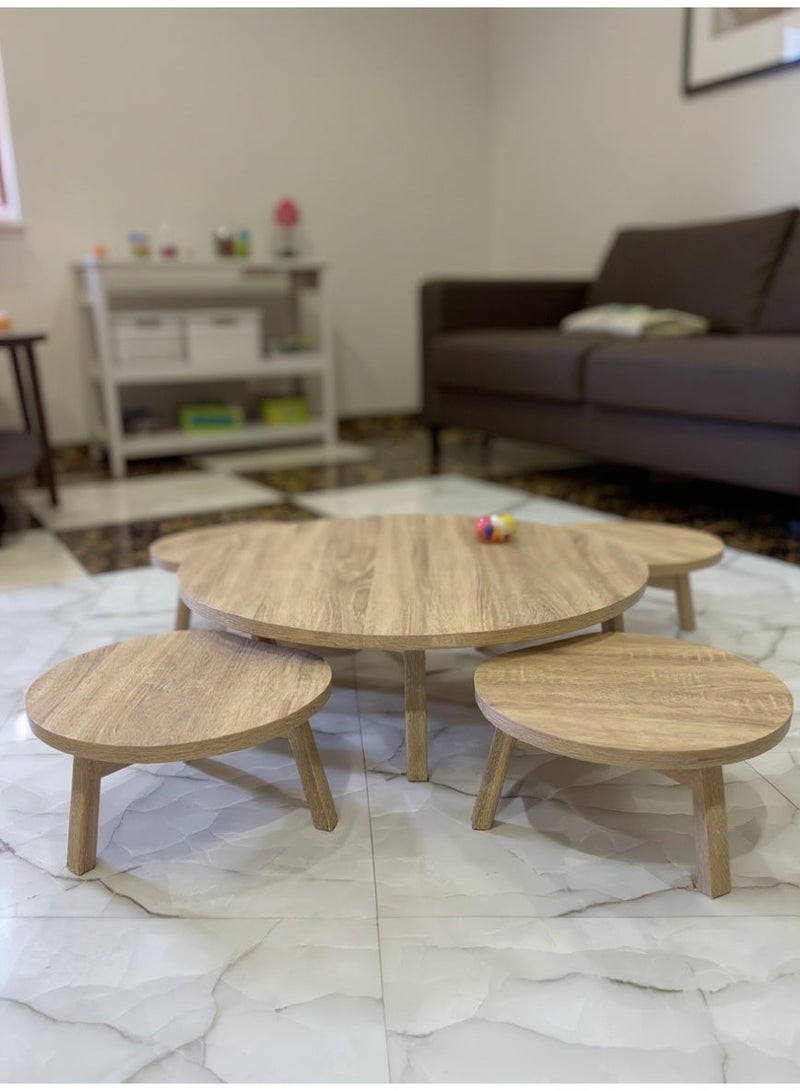 Living Floor Table Set (1 Large + 4 Small) – Perfect for Living Rooms & Salons - Image 2