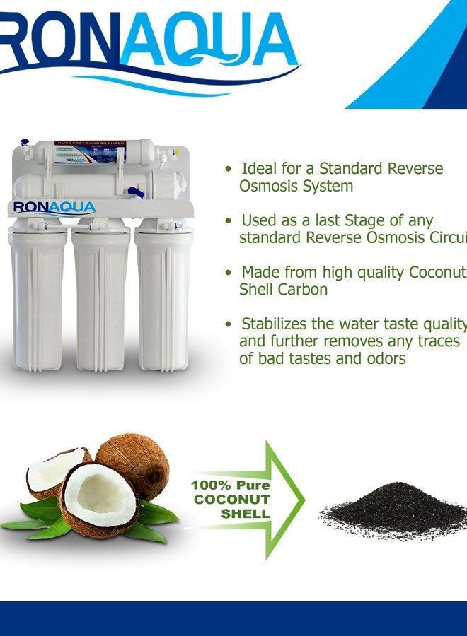 Ronaqua T33 Inline Coconut Grade Activated Carbon Pre/Post Membrane Filter for Taste and Odor Reduction - Image 5