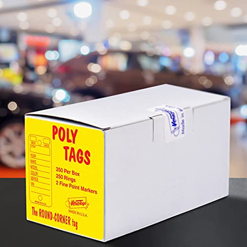Versa-Tags 250 Tear-Proof Poly Key Tags - Plastic Key Tags for Automotive, Truck, or RV Dealerships (Yellow), Made in USA - Image 5