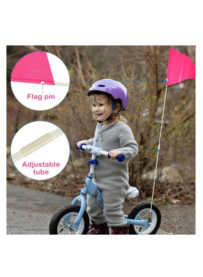 Y&D 6ft Bike Safety Flag with Fiberglass Pole & Mounting Bracket, Trailer Flag, Bicycle Bracket Height, Visibility for Kids Adults (Pink)  - Image 3