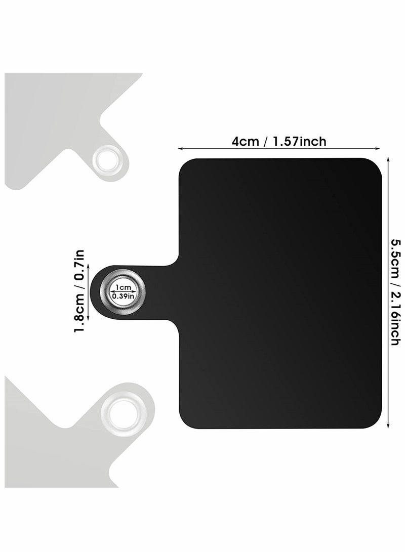 Excefore Cell Phone Lanyard Tether, Universal Lanyard Replacement Patch Part, Durable PVC Connector with Metal Ring Compatible with Most Smartphones Case and All Lanyard (Black, 8 Pack) - Image 5