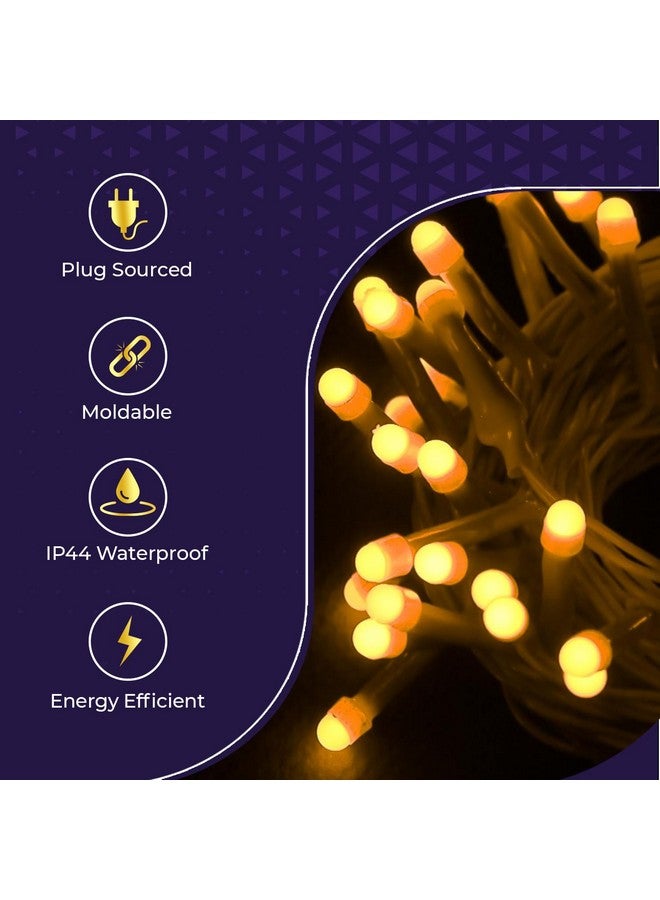 Lexton 40 LED Power Pixel Serial String/Fairy Light | Plug Sourced | Suitable for Home & Outdoor Decoration, Diwali, Christmas, Ramadan, Wedding, Party, Festival (Pack of 20, Warm White) - Image 4