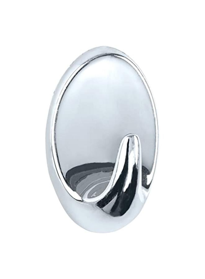 Wenko 2-Piece Maxi Self-Adhesive Plastic Wall Hook Set Chrome 4406090100  - Image 2