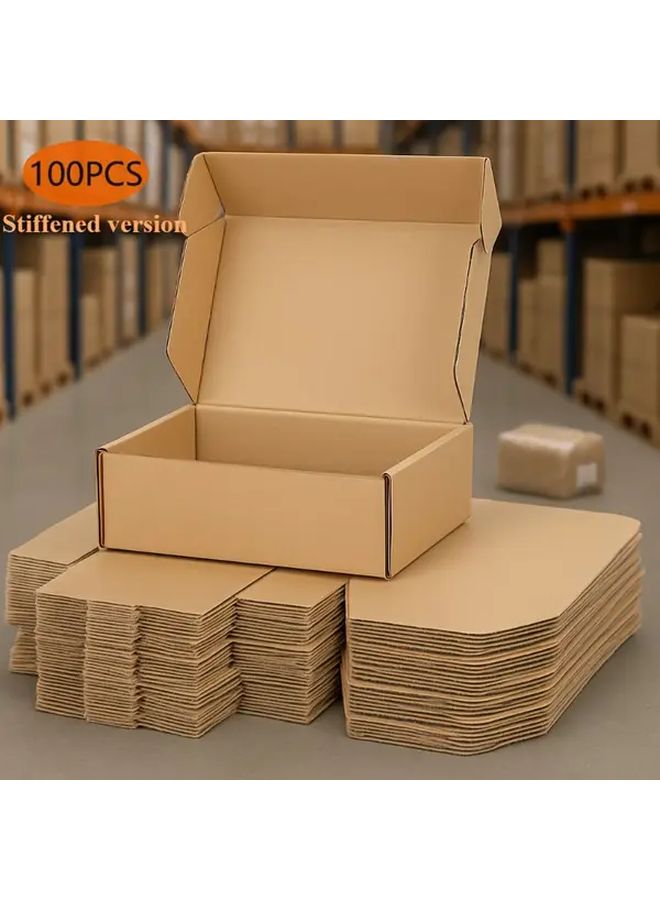 100pcs Corrugated Cardboard Boxes 5.91x3.94x1.57inch Brown Storage Mailers - Image 4