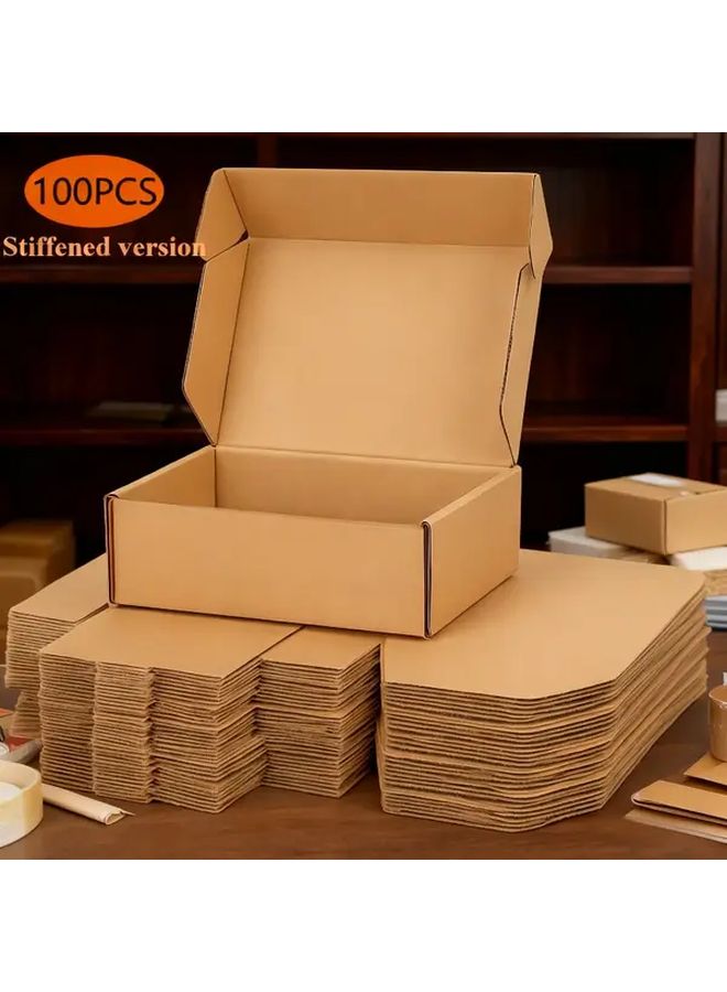 100pcs Corrugated Cardboard Boxes 5.91x3.94x1.57inch Brown Storage Mailers - Image 3