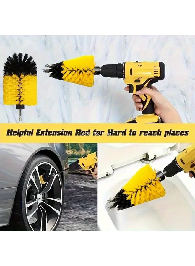 2pcs Drill Scrubber Brush Set Car Wheel Cleaner Detailing Brush Head Power Cleaning Tool - Image 4