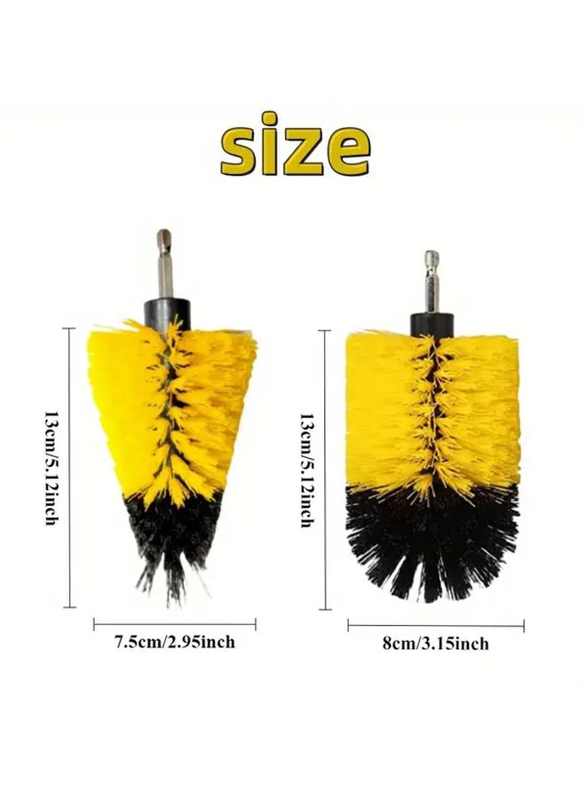 2pcs Drill Scrubber Brush Set Car Wheel Cleaner Detailing Brush Head Power Cleaning Tool - Image 2