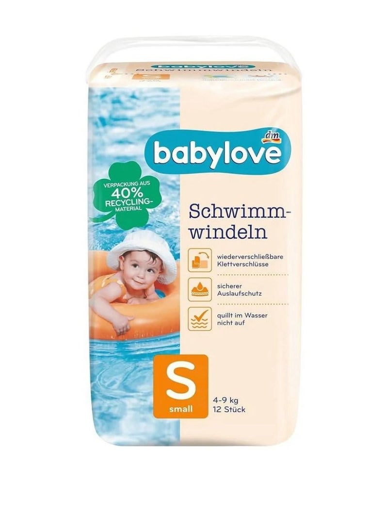 DM DM babylove Swimming Diapers Small 4-9 kg Pack of 12 