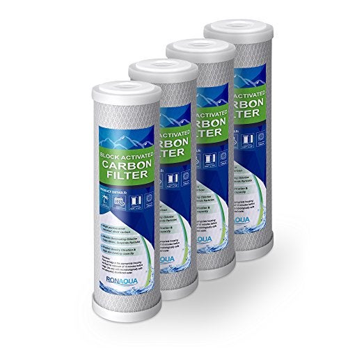 Ronaqua 4 Block Activated Carbon 5 Micron Water Filters WELL-MATCHED with WFPFC8002, WFPFC9001, WHCF-WHWC, WHEF-WHWC, FXWTC, SCWH-5 - Image 1