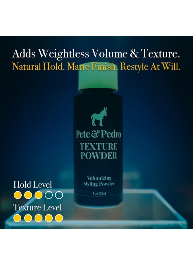 Pete & Pedro Pete & Pedro TEXTURE POWDER - Texturizing and Volumizing Styling Powder For Men & Women | Adds Mega Volume & Texture, Matte Finish, Root Lifting & Restyleable Hold | As Seen on Shark Tank, 1 oz.  - Image 3