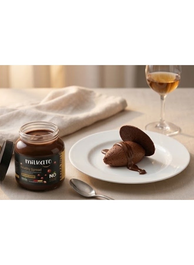 Milkato Healthy Spread Chocolate Extra Nuts with Hazelnut Pieces 375 gm - Image 4