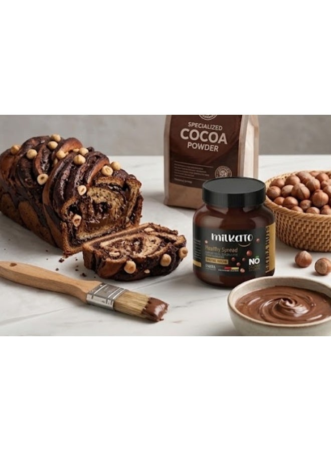 Milkato Healthy Spread Chocolate Extra Nuts with Hazelnut Pieces 375 gm - Image 5