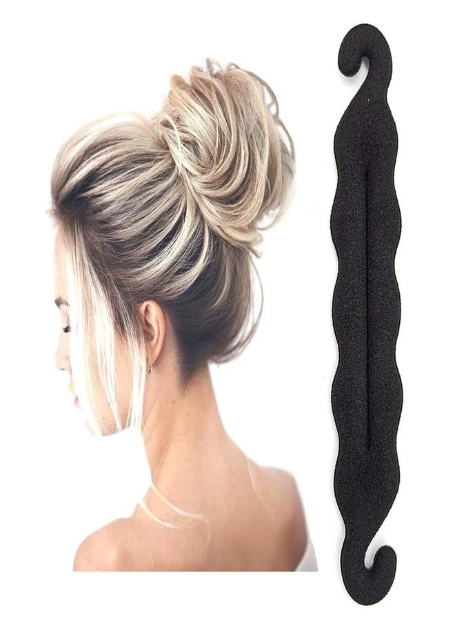 AHS Hair Bun Maker for Hair Black Foam Sponge Bun Tool with Clip | Magic Donut Twist Curler Holder Hair Styling Accessory for Women, Girls (1 pc) - Image 5