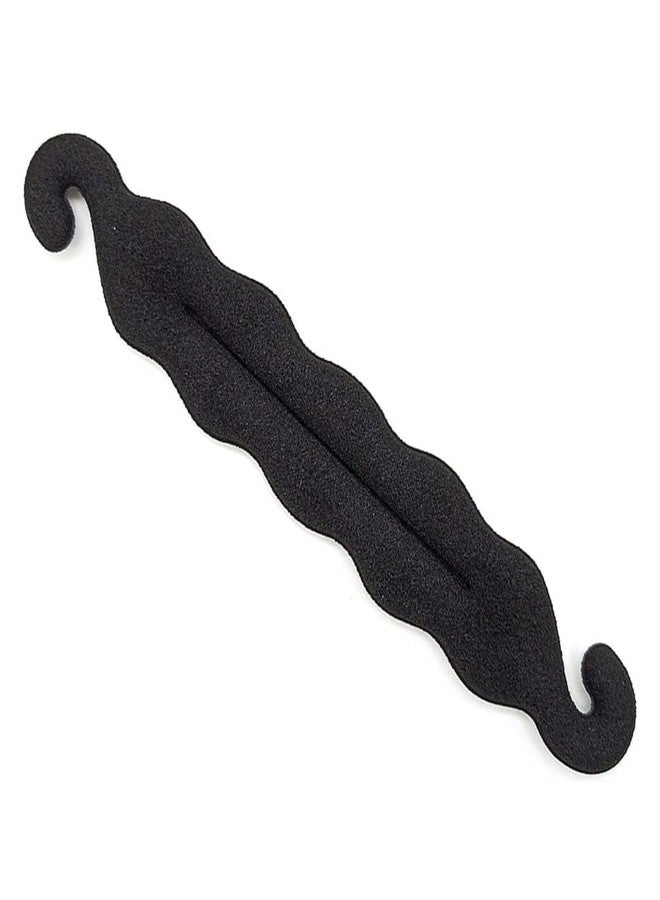 AHS Hair Bun Maker for Hair Black Foam Sponge Bun Tool with Clip | Magic Donut Twist Curler Holder Hair Styling Accessory for Women, Girls (1 pc) - Image 3