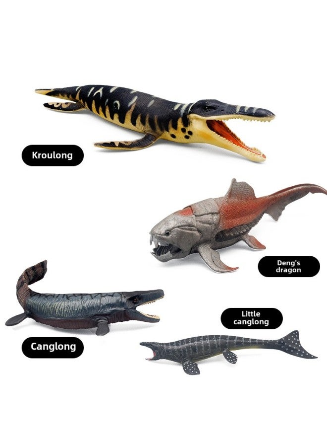 Children's Jurassic Dinosaur Toy Undersea Solid Canglong Sliding Tooth Dragon Sea King Dragon Simulation Animal Model Cross-border-Color:Solid Slideed Dragon  - Image 4