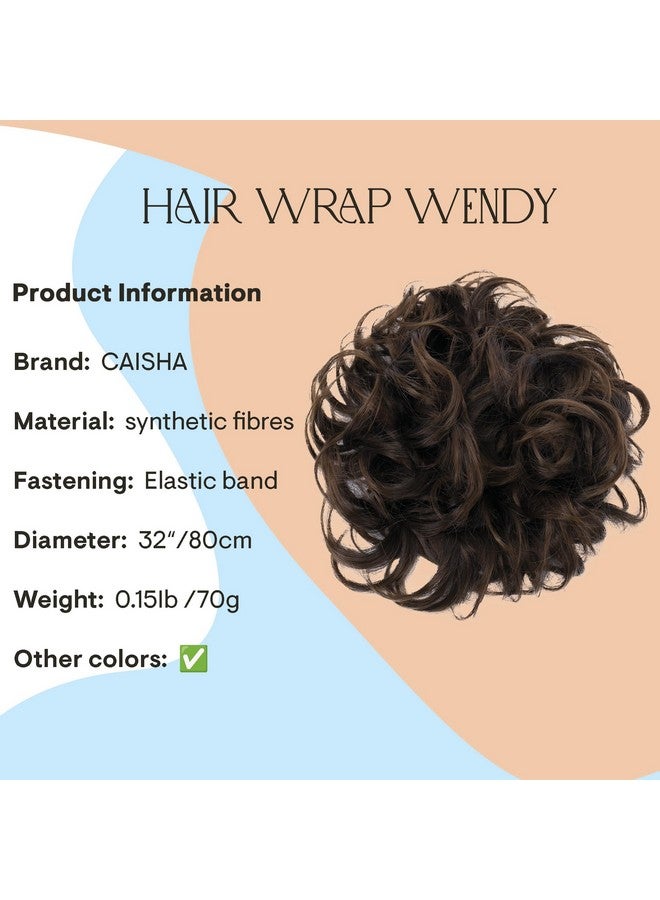 كايشا وصلة شعر من CAISHA مصنوعة من ألياف صناعية مقاومة للحرارة، تسريحة شعر مجعدة ومرفوعة بشكل عشوائي، لون بني HW24 - Image 2