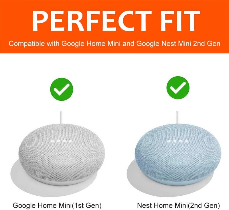 PEF Outlet Wall Mount Holder for Google Nest Mini and Google Home Mini, A Space-Saving Accessories with Cord Management for Google Mini Smart Speaker, No Messy Wires or Screws (2 Pack), GOMINI-2 - Image 4