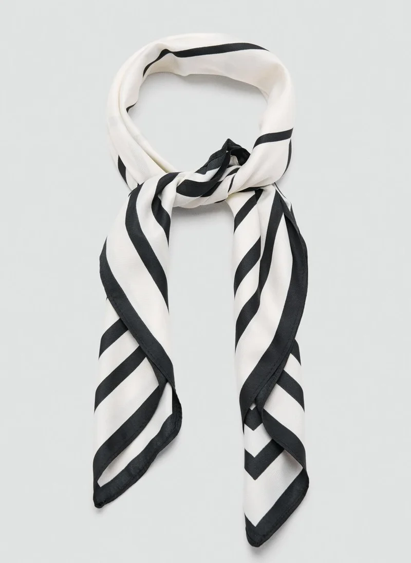 MANGO Geometric printed foulard