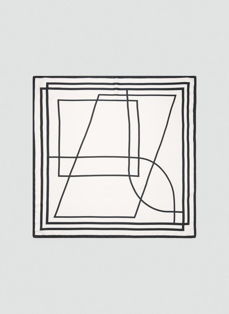 مانجو وشاح هندسي مطبوع - Image 1