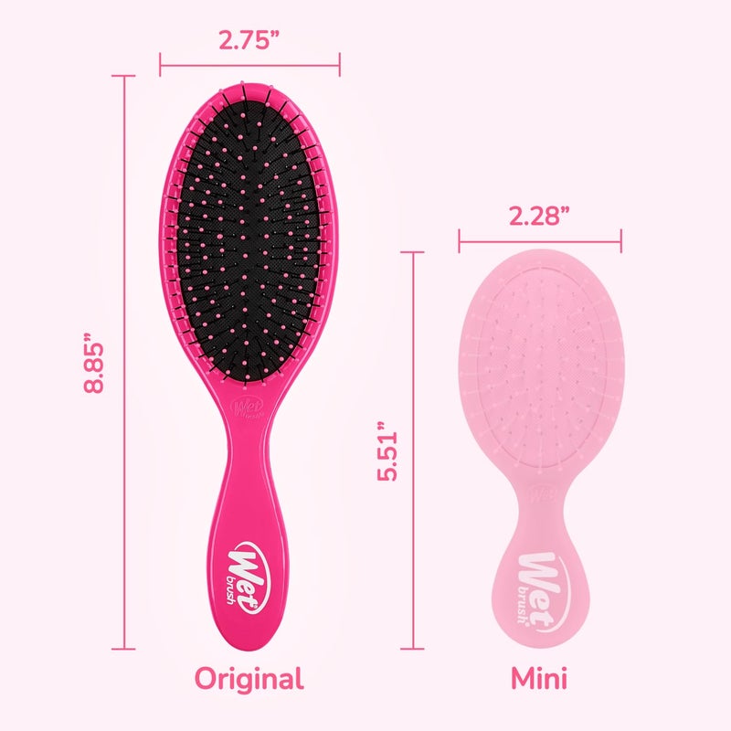 Wet Brush Detangling Brush, Original Detangler Brush (Pink) - Wet & Dry Tangle-Free Hair Brush for Women & Men - No Tangle Soft & Flexible Bristles for Straight, Curly, & Thick Hair - Image 4