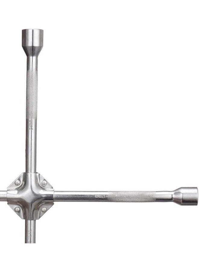 4-Way Car Tire Cross Jaw Wrench – Heavy Duty Ratcheting Lug Nut Tool - Image 4