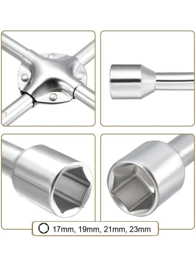 4-Way Car Tire Cross Jaw Wrench – Heavy Duty Ratcheting Lug Nut Tool - Image 3