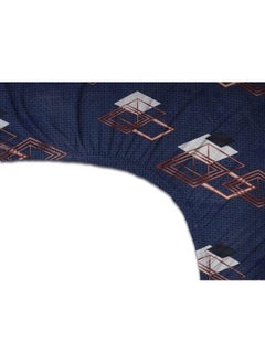BSB HOME BSB HOME Premium Cotton Elastic Fitted Bedsheets with 2 King Size Pillow Covers | Double Bed with All Around Elastic 180 TC Supersoft | (72"x78",Blue & Brown)  - Image 3