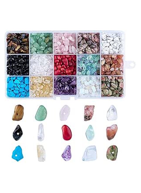 Irregular Shaped Chip Gemstone Beads 1 Box 15 Style 5-8mm