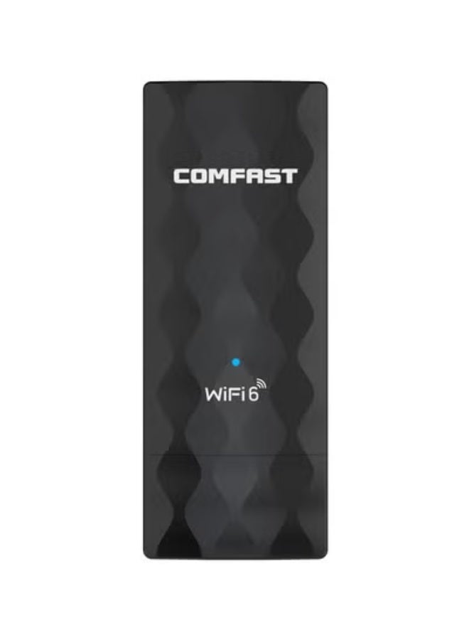 كومفاست محول WiFi 6 عبر USB طراز COMFAST CF-951AX (AX1800) - بطاقة شبكة لاسلكية جيجابت ثنائية النطاق (2.4GHz/5GHz) مع مستقبل عالي السرعة لأجهزة الكمبيوتر المكتبية والمحمولة - Image 1