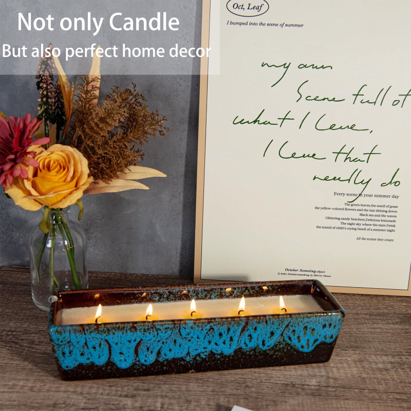ARTKETTY Scented Candles - 5 Wicks Large Vanilla Candles for Home Scented, 24 oz Aromatherapy Candle Gifts for Women, Decorative Natural Soy Candles with Long Lasting for Mother's Day Birthday Anniversary - Image 4
