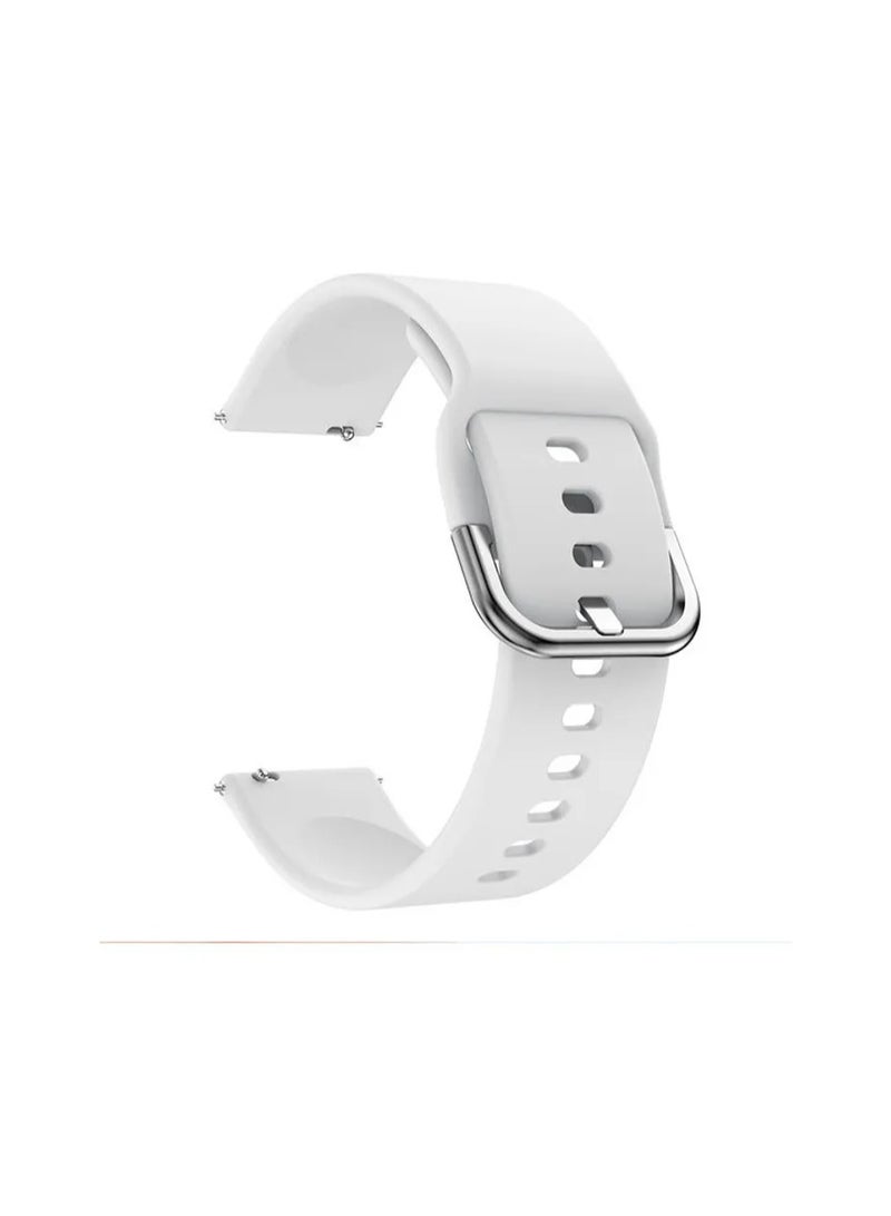 HEXABEX Samsung Galaxy Watch 7/6/5/4 Strap, 20mm Silicone Strap for Samsung Galaxy Watch 7/ Watch FE/ Watch 6 / Watch 5 / Watch 4 / Active 2 White  - Image 3