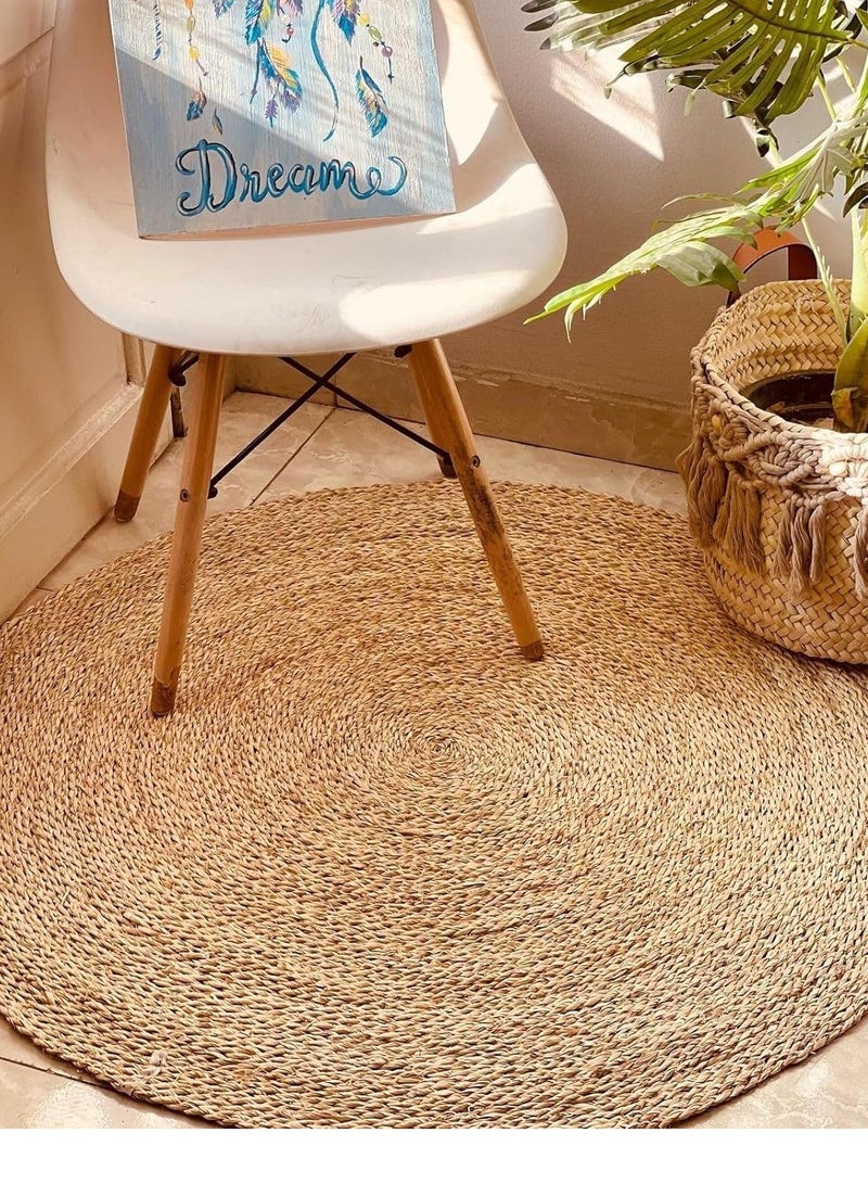 FFD Handwoven Jute Rug - Eco-Friendly, Reversible, and Vintage-Inspired for Kitchen, Entryway, or Bedroom"  - Image 3