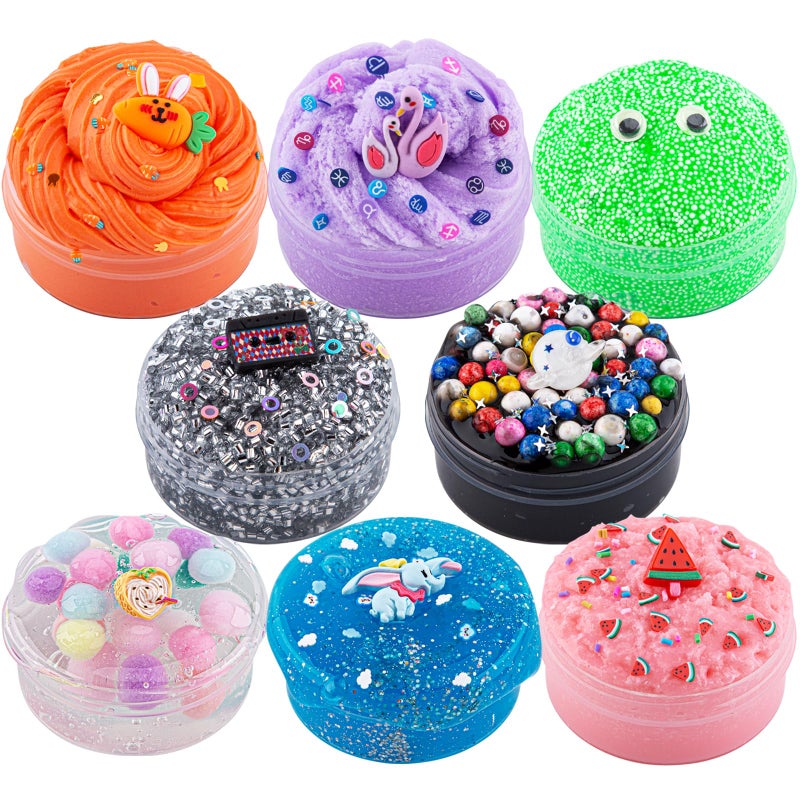 Okaybee Slime Variety Pack Different Textures 8 x 100ml Slimes Kit for Kids Includes Bingsu Water Cloud Butter Snow Fizz Slime Slimes Party Favors for Girls Boys Birthday Easter - Image 4