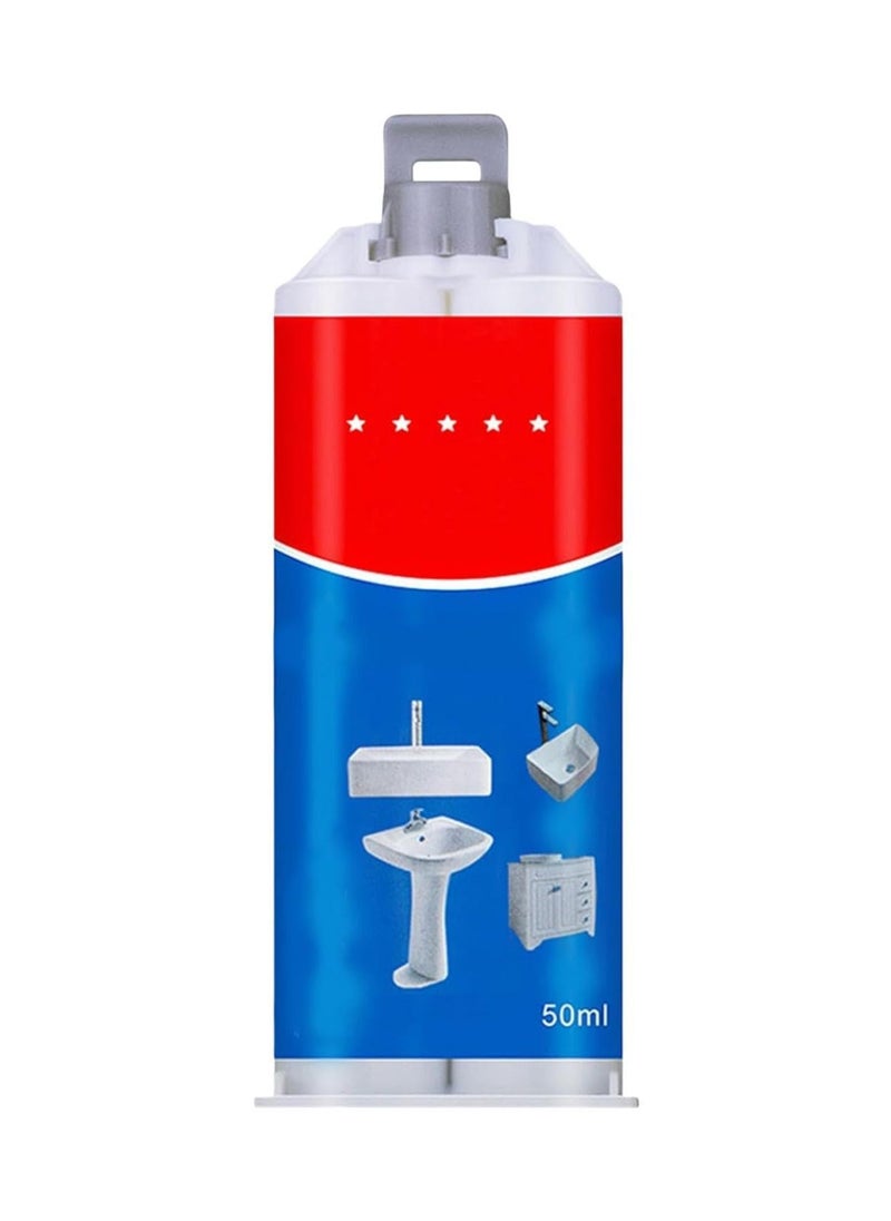 CMGTYYD Cracked Tile Filler, Wall Tile Grout, Adhesive Tile Paste, Grout Sealing Crack Filler, Tile Repair Paste Fast Drying, Chip Filler Paste for Tile Chips, Cracks, Holes, Scratches, 50ML  - Image 1